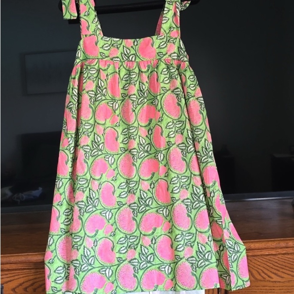 Floral Green and Pink Dress
